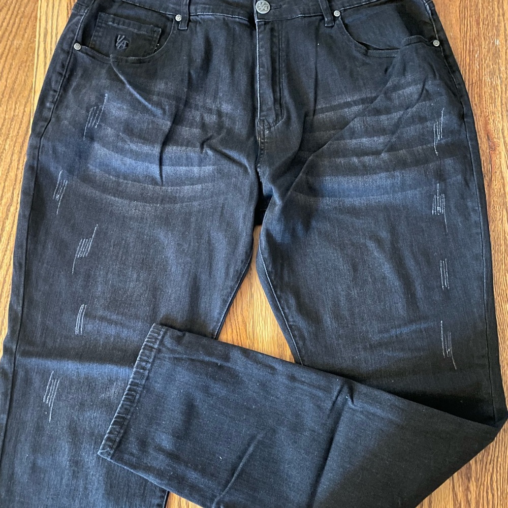 YoungLA Men's Dark Wash Slim Jeans